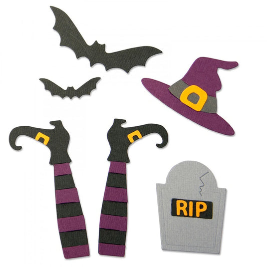 Halloween Hat Boots Grave Bat Mixed Metal Cutting Dies