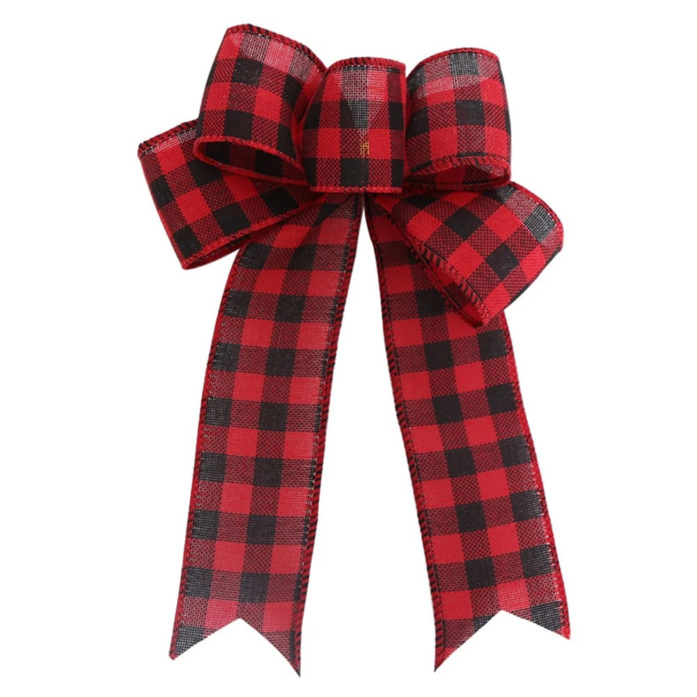 5pcs/set Red Bow Christmas Ribbon Bows