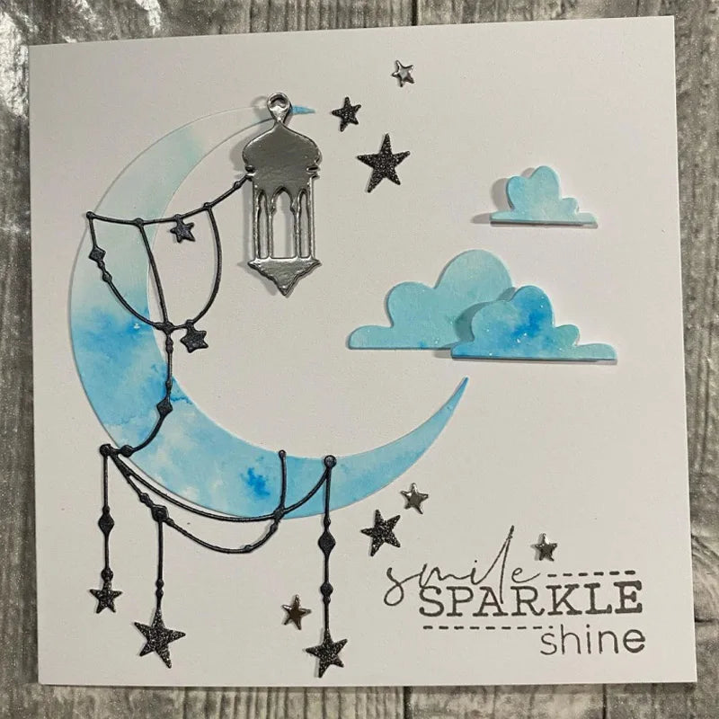 Shine Bright Smile SPARKLE Words Clear Stamps