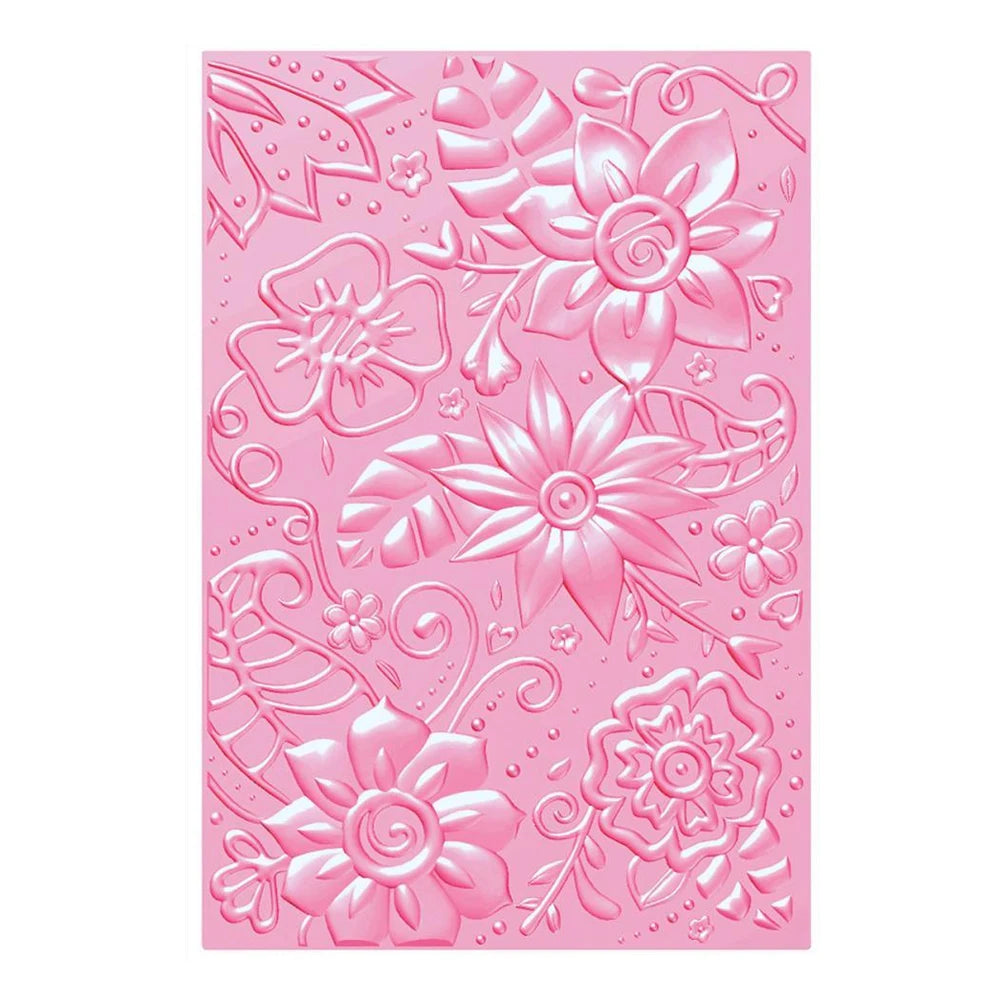 Beautiful Flower Petal Leaves 3D Embossing Folder