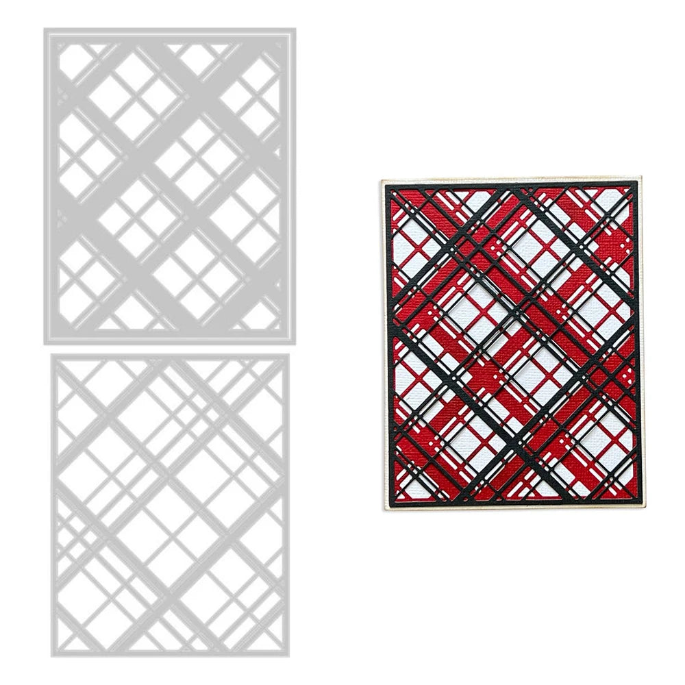 Diagonal Grid Background Frame Metal Cutting Dies