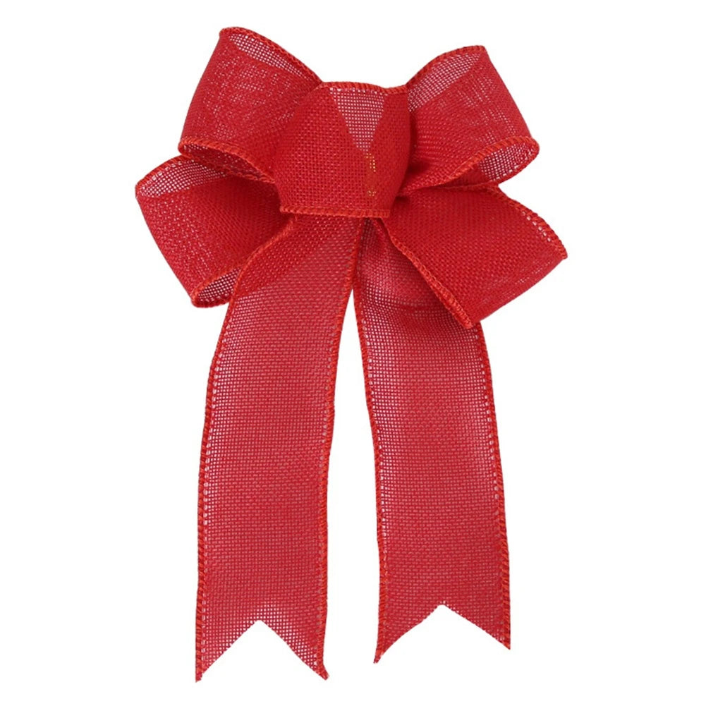 5pcs/set Red Bow Christmas Ribbon Bows