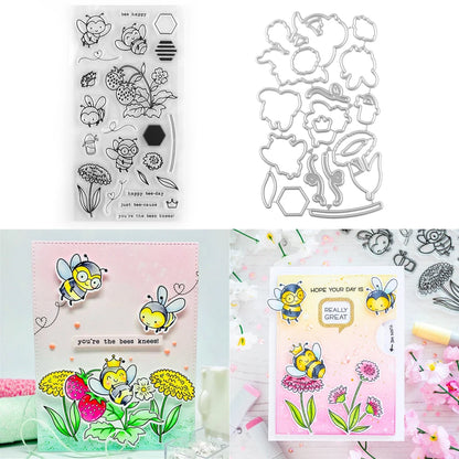 Bee Happy Clear Stamps and Cutting Dies