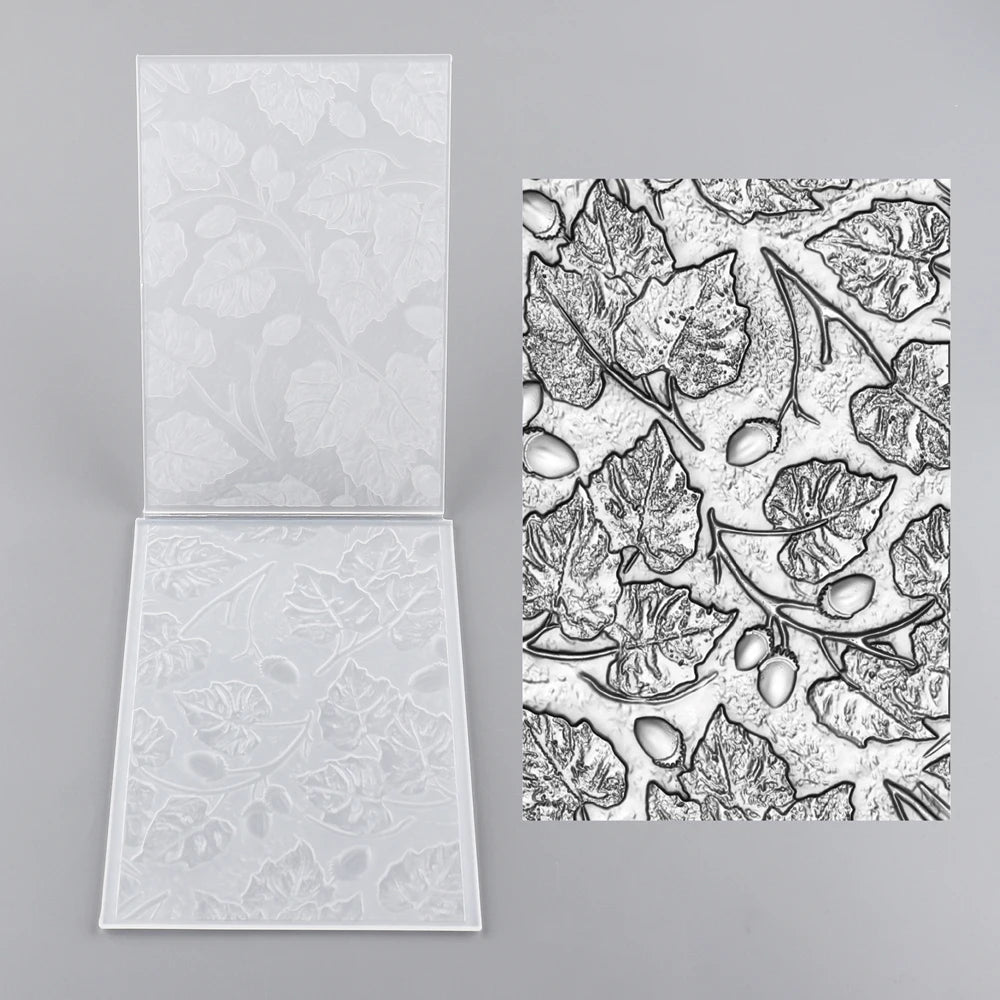 3D Embossing Folder Fruit Pine Foliage Pattern