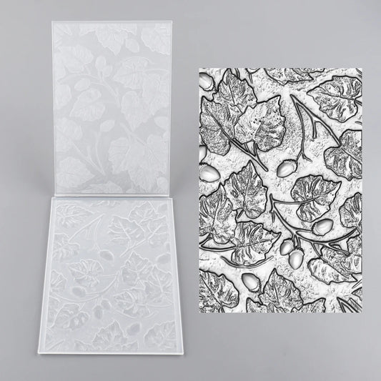 3D Embossing Folder Fruit Pine Foliage Pattern