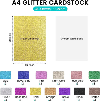 Glitter Cardstock Paper A4 Thick Cardstock