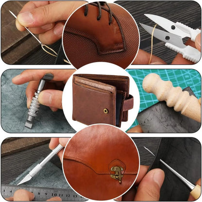 Leather Craft Tools with Storage Bag 60 Pieces