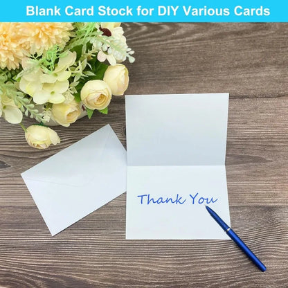 4x6, White Blank Note Cards and Envelopes