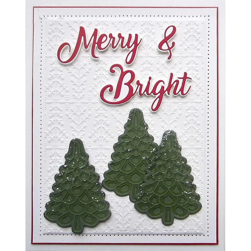 Warm Winter Wishes Merry & Bright Words Metal Cutting Dies