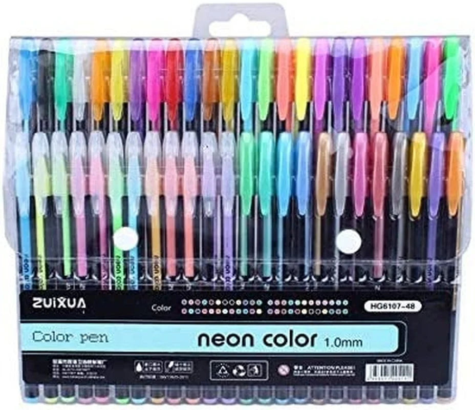 48 Gel Color gel Ink Glitter Pens