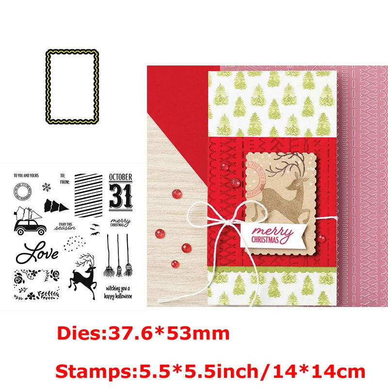 Festive Post Stamp and Cutting Dies Set