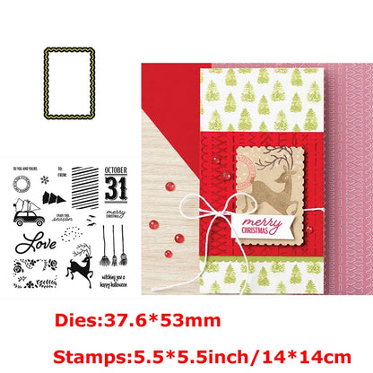 Festive Post Stamp and Cutting Dies Set