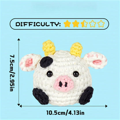 Crochet Kit for Beginners Amigurumi Dairy Cow