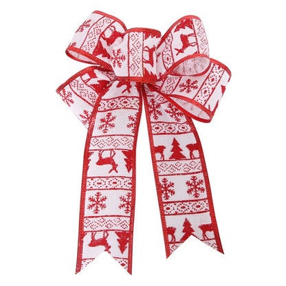 5pcs/set Red Bow Christmas Ribbon Bows