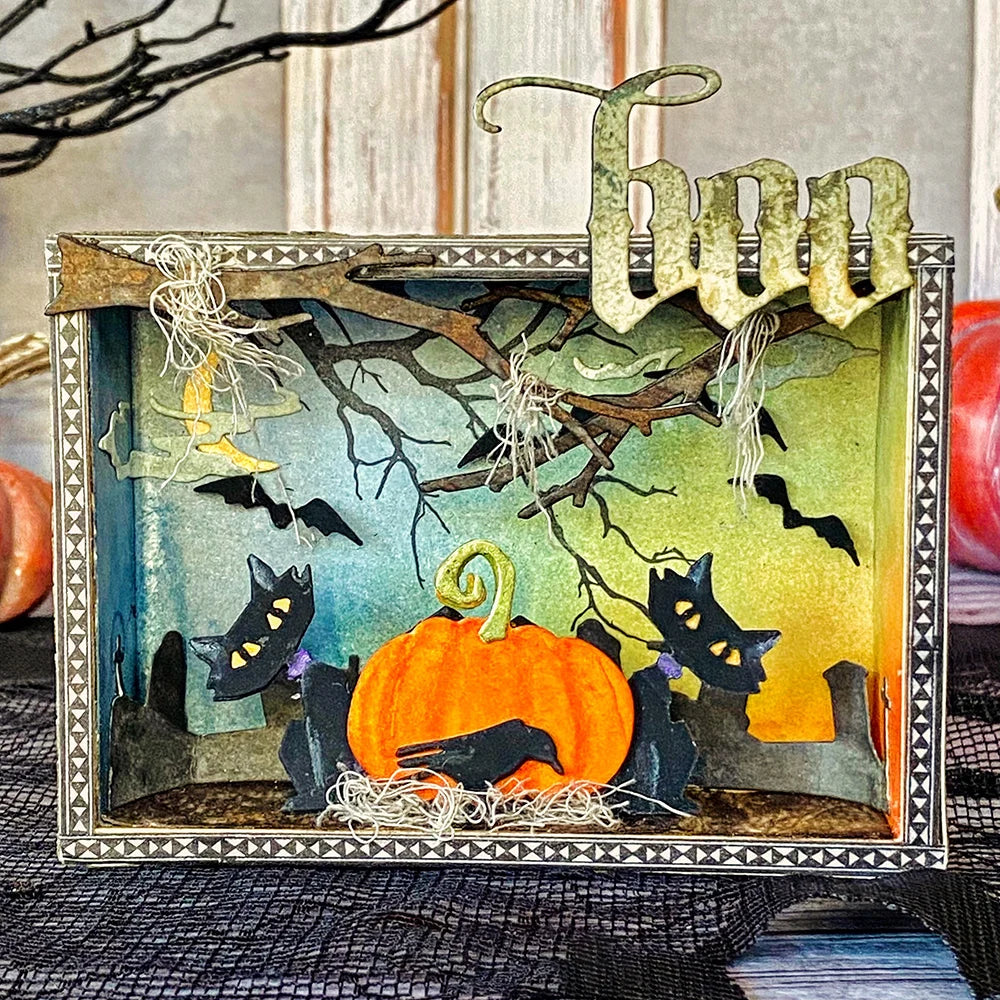 Witch Broom Moon Night Metal Cutting Dies