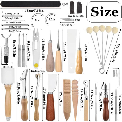 Leather Craft Tools with Storage Bag 60 Pieces