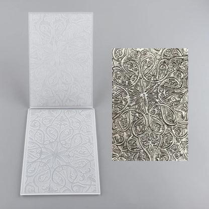 Vintage Swirl Flower 3D Embossing Folder