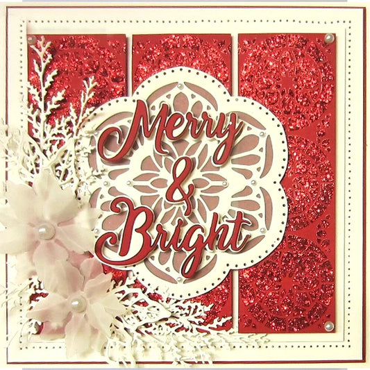 Warm Winter Wishes Merry & Bright Words Metal Cutting Dies