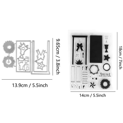 Holiday Door Decor Clear Stamps and Cutting Dies