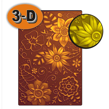 Beautiful Flower Petal Leaves 3D Embossing Folder