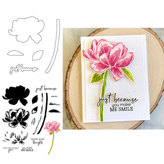 Lotus Flower Stamp and Cutting Dies Set